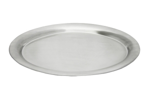 Edelstahlplatte oval - 28,5x22cm